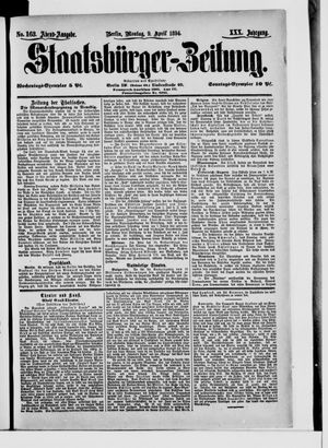 Staatsbürger-Zeitung vom 09.04.1894