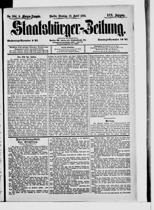 Staatsbürger-Zeitung vom 10.04.1894
