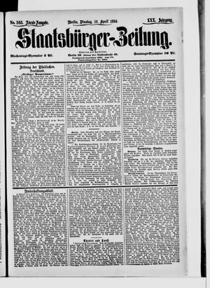 Staatsbürger-Zeitung on Apr 10, 1894