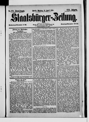 Staatsbürger-Zeitung vom 16.04.1894