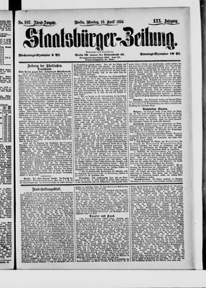 Staatsbürger-Zeitung vom 23.04.1894