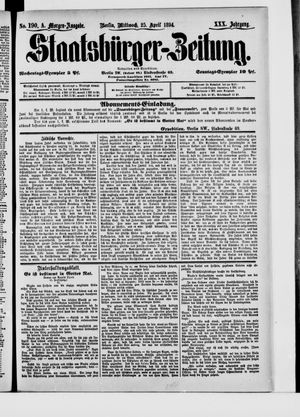 Staatsbürger-Zeitung vom 25.04.1894