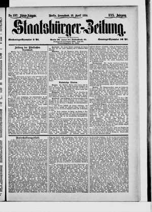 Staatsbürger-Zeitung on Apr 28, 1894