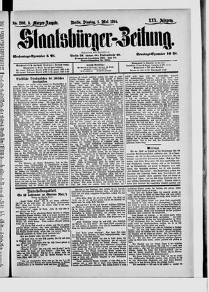 Staatsbürger-Zeitung vom 01.05.1894