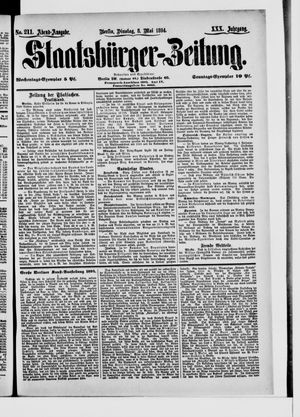 Staatsbürger-Zeitung on May 8, 1894