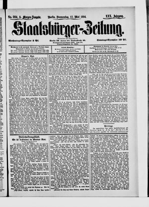 Staatsbürger-Zeitung on May 17, 1894