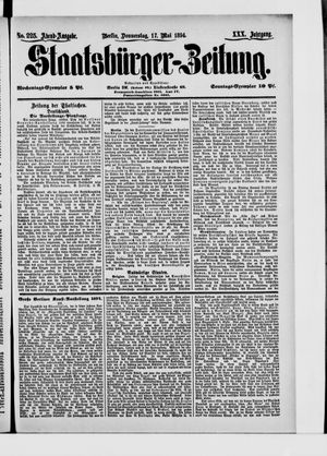 Staatsbürger-Zeitung on May 17, 1894