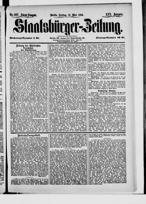 Staatsbürger-Zeitung vom 18.05.1894