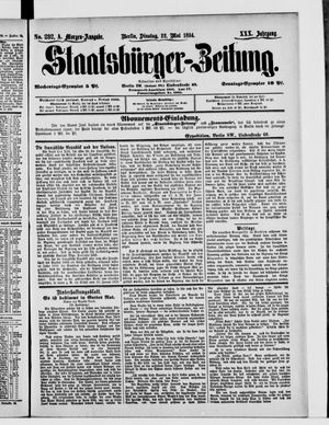 Staatsbürger-Zeitung on May 22, 1894