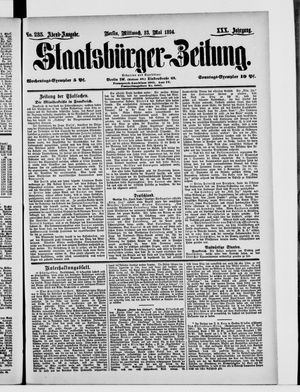 Staatsbürger-Zeitung on May 23, 1894