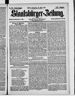 Staatsbürger-Zeitung on May 24, 1894
