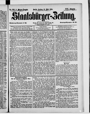 Staatsbürger-Zeitung vom 25.05.1894