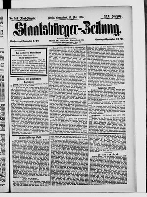 Staatsbürger-Zeitung vom 26.05.1894