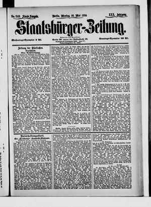 Staatsbürger-Zeitung on May 28, 1894