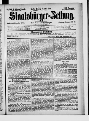 Staatsbürger-Zeitung on May 29, 1894