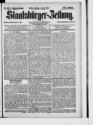 Staatsbürger-Zeitung on Jun 1, 1894