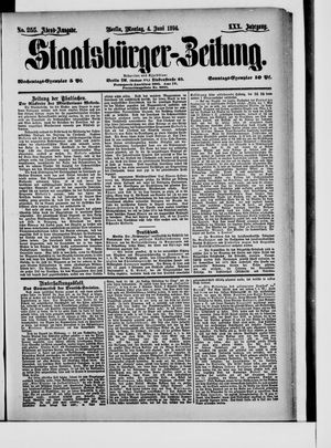 Staatsbürger-Zeitung vom 04.06.1894