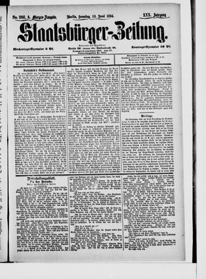 Staatsbürger-Zeitung vom 10.06.1894