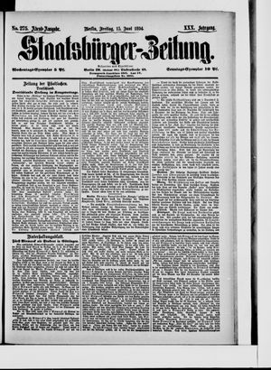 Staatsbürger-Zeitung vom 15.06.1894