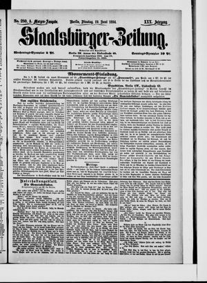 Staatsbürger-Zeitung on Jun 19, 1894
