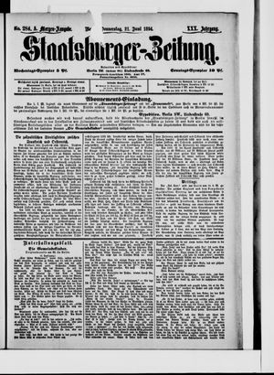 Staatsbürger-Zeitung on Jun 21, 1894
