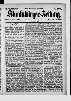 Staatsbürger-Zeitung on Jun 21, 1894