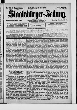 Staatsbürger-Zeitung vom 26.06.1894