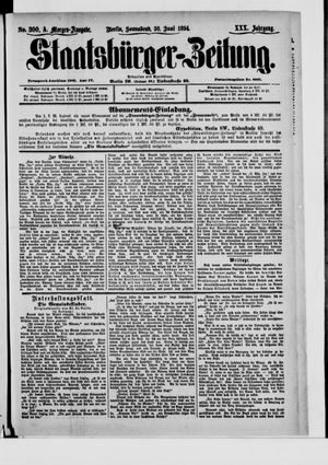 Staatsbürger-Zeitung vom 30.06.1894
