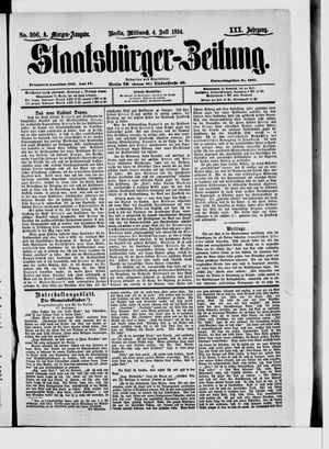 Staatsbürger-Zeitung on Jul 4, 1894