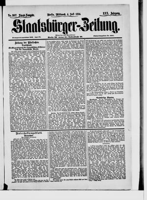 Staatsbürger-Zeitung on Jul 4, 1894