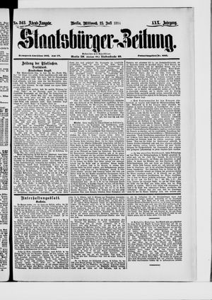 Staatsbürger-Zeitung vom 25.07.1894