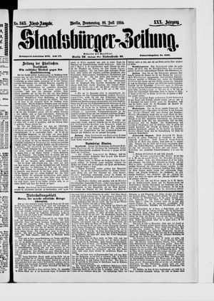 Staatsbürger-Zeitung vom 26.07.1894