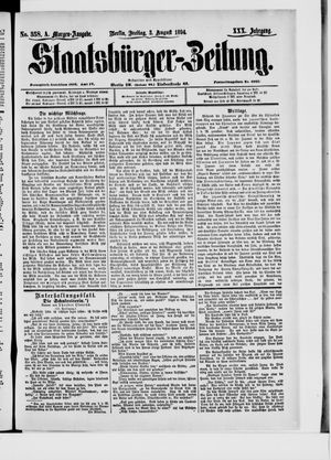 Staatsbürger-Zeitung vom 03.08.1894