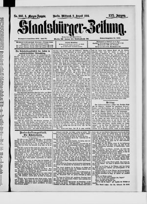 Staatsbürger-Zeitung vom 08.08.1894