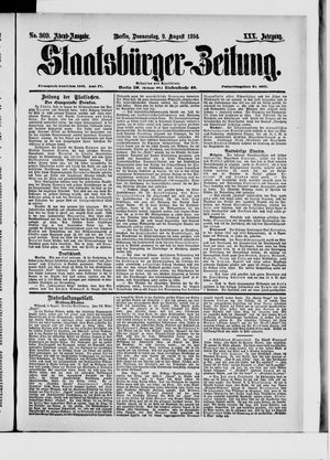 Staatsbürger-Zeitung vom 09.08.1894