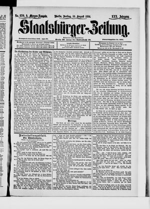Staatsbürger-Zeitung vom 10.08.1894