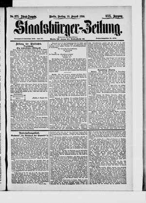 Staatsbürger-Zeitung vom 10.08.1894