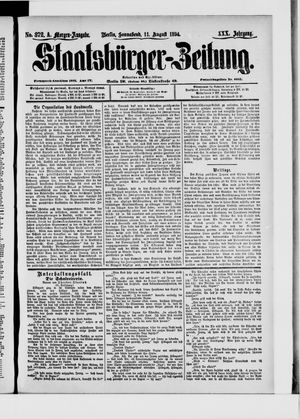 Staatsbürger-Zeitung vom 11.08.1894
