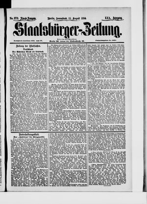 Staatsbürger-Zeitung vom 11.08.1894