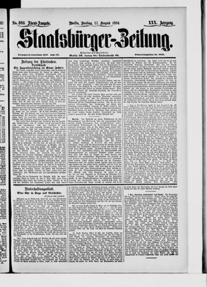 Staatsbürger-Zeitung vom 17.08.1894
