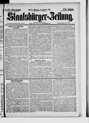 Staatsbürger-Zeitung vom 20.08.1894