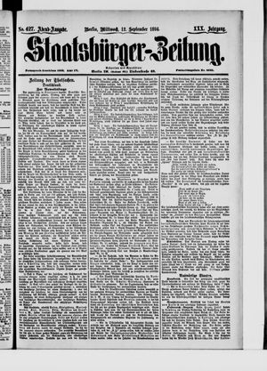Staatsbürger-Zeitung vom 12.09.1894