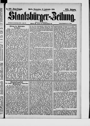 Staatsbürger-Zeitung vom 13.09.1894