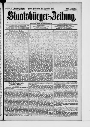 Staatsbürger-Zeitung vom 15.09.1894