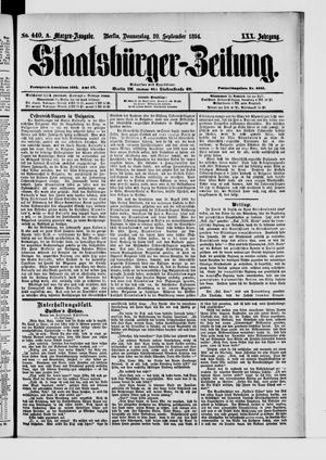 Staatsbürger-Zeitung vom 20.09.1894