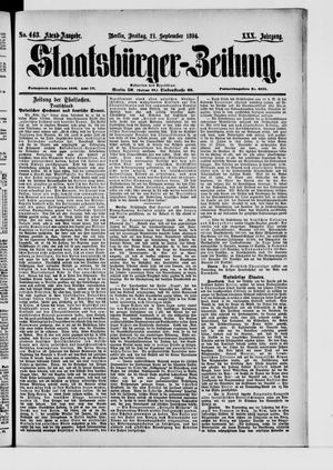 Staatsbürger-Zeitung vom 21.09.1894