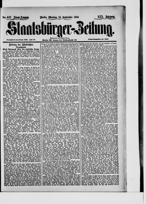Staatsbürger-Zeitung vom 24.09.1894