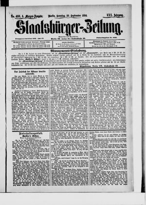 Staatsbürger-Zeitung vom 30.09.1894