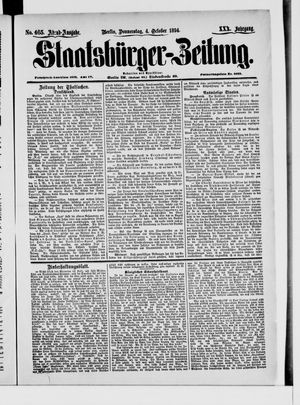 Staatsbürger-Zeitung vom 04.10.1894