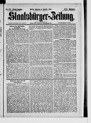 Staatsbürger-Zeitung vom 08.10.1894